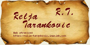 Relja Taranković vizit kartica